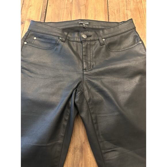 Eileen Fisher Waxed Organic Cotton Stretch Denim Pants Jeans Size 8 Lagenlook - Picture 4 of 16